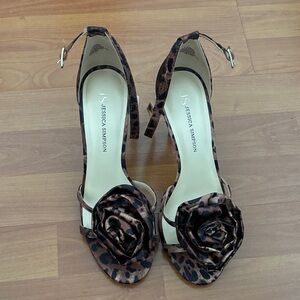 Jessica Simpson Brown Leopard Heels